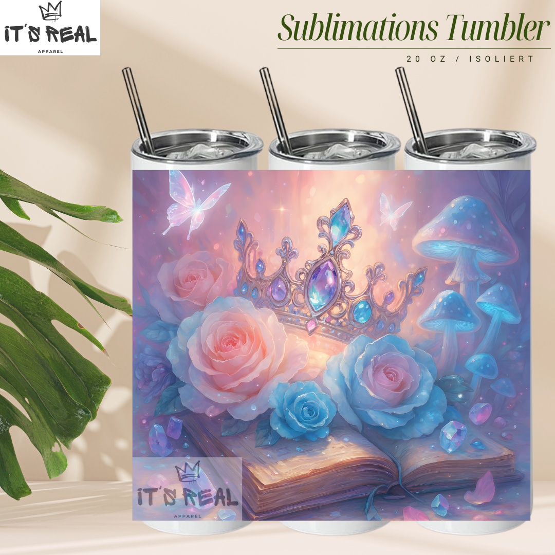 Skinny Tumbler 600ml -Pastell Book Queen