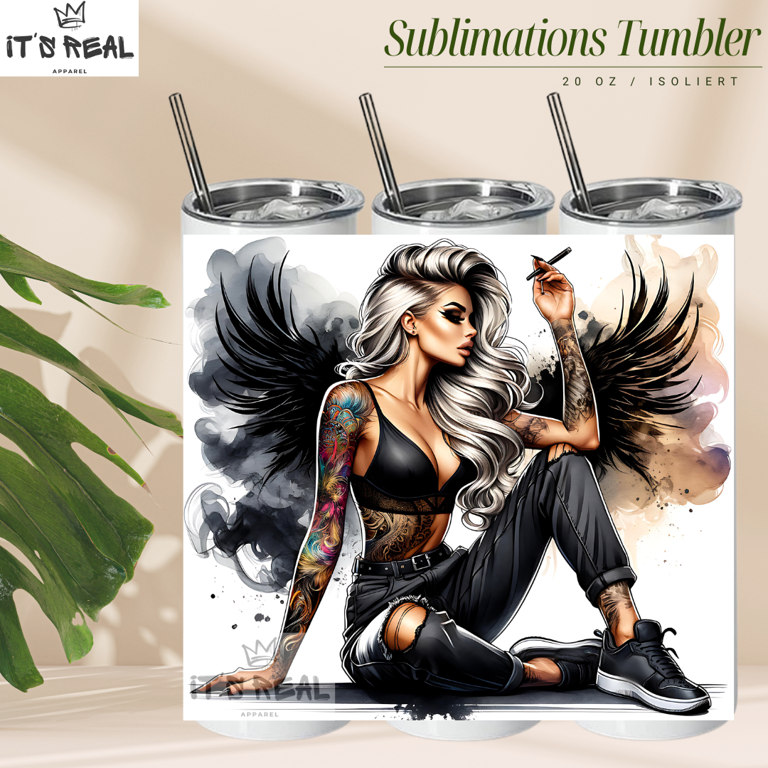 Skinny Tumbler 600ml - Bad Angel