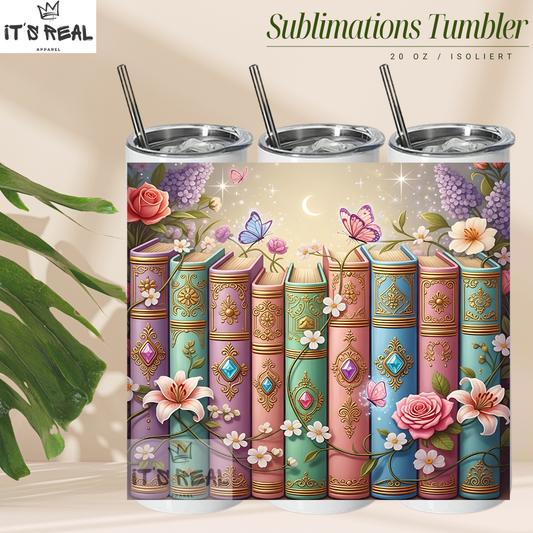 Skinny Tumbler 600ml - Fairy Book world
