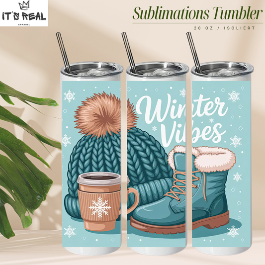 Skinny Tumbler 600ml - Winter Vibes