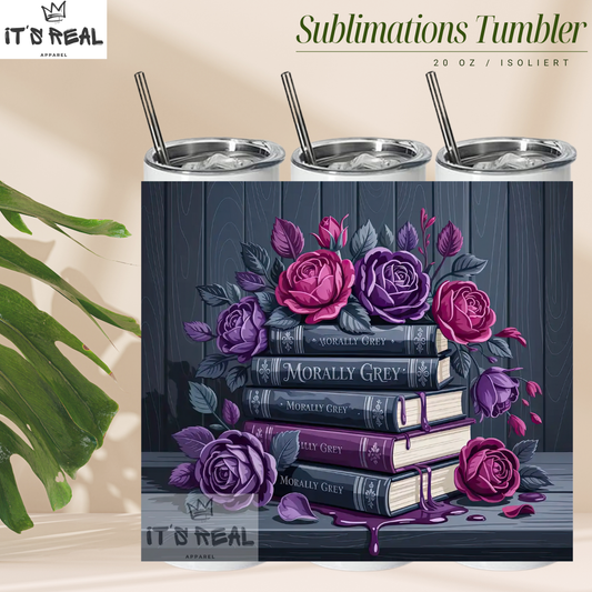 Skinny Tumbler 600ml - Morally Grey