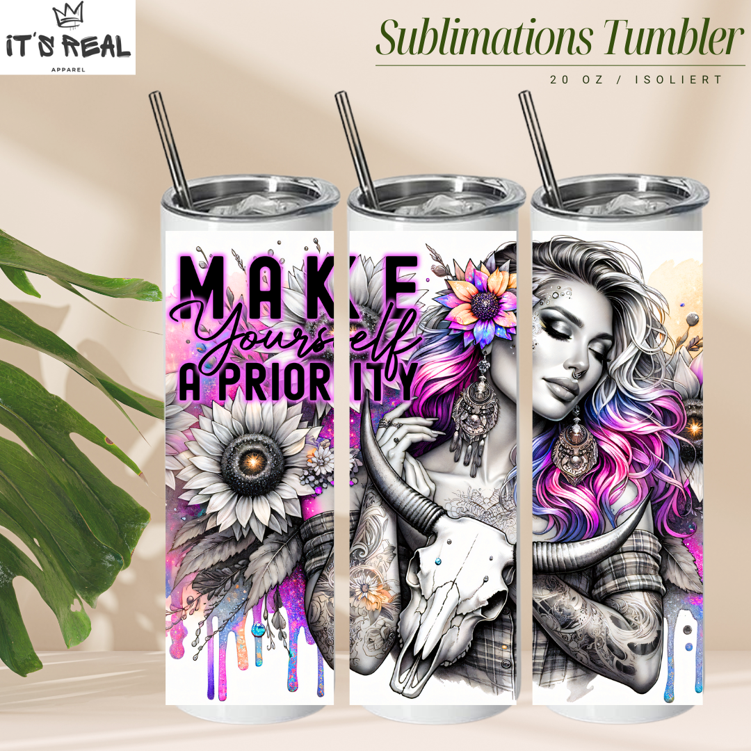 Skinny Tumbler 600ml -  Priority