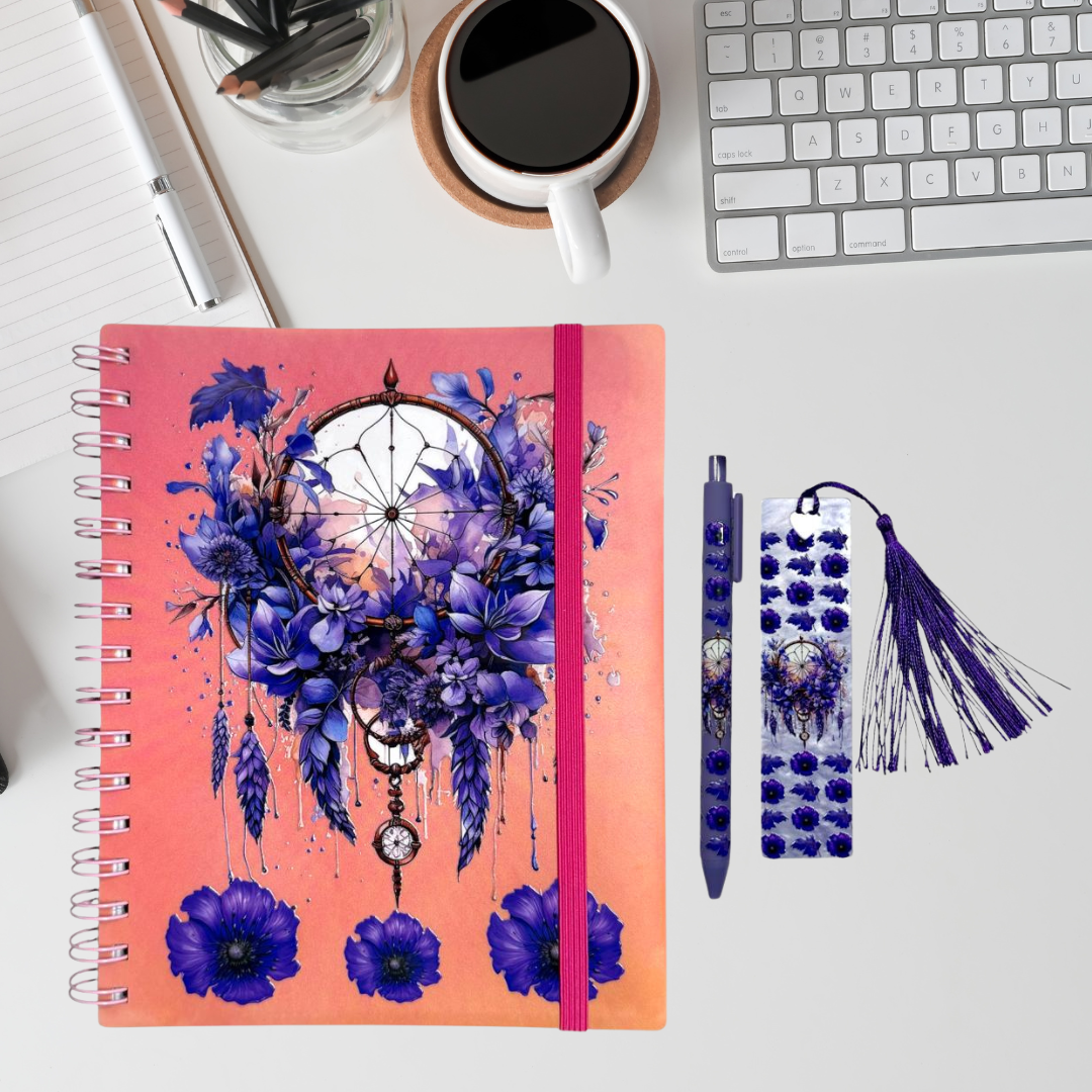 Notebook set - Flower Purple