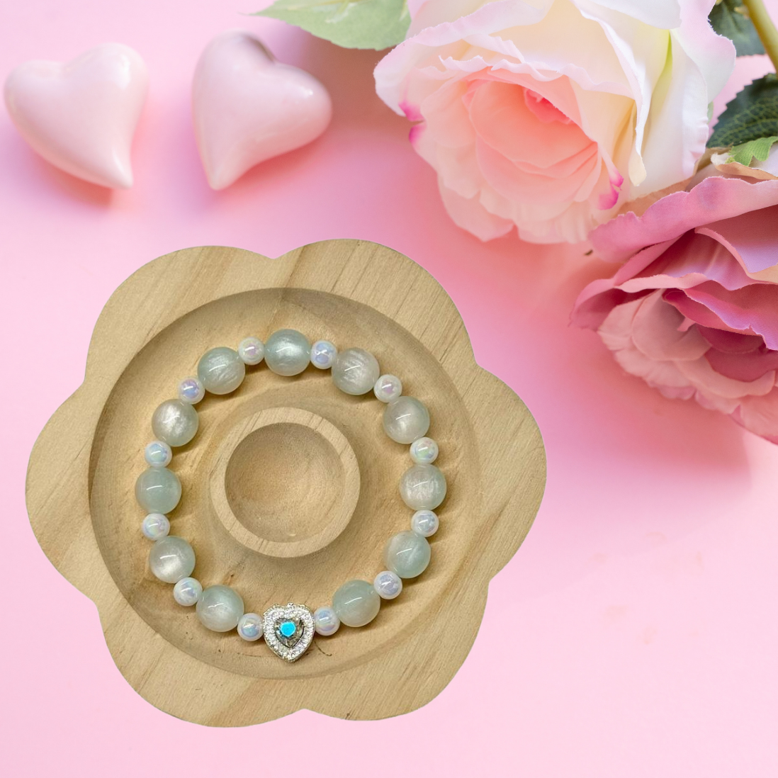 Perlen Armband Pearlmutt Heart