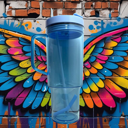 Plastik Tumbler Hellblau
