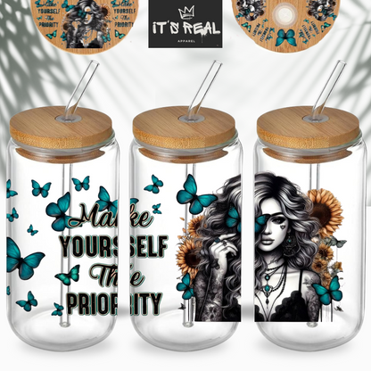 Trinkglas + Deckel Design