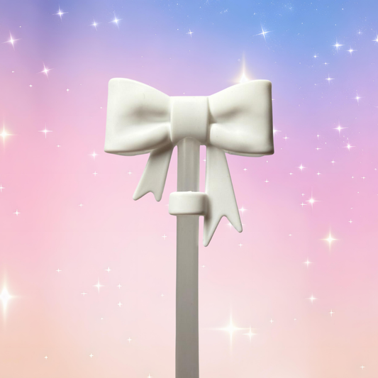 Strohhalm Topper - XXL BOW WHITE