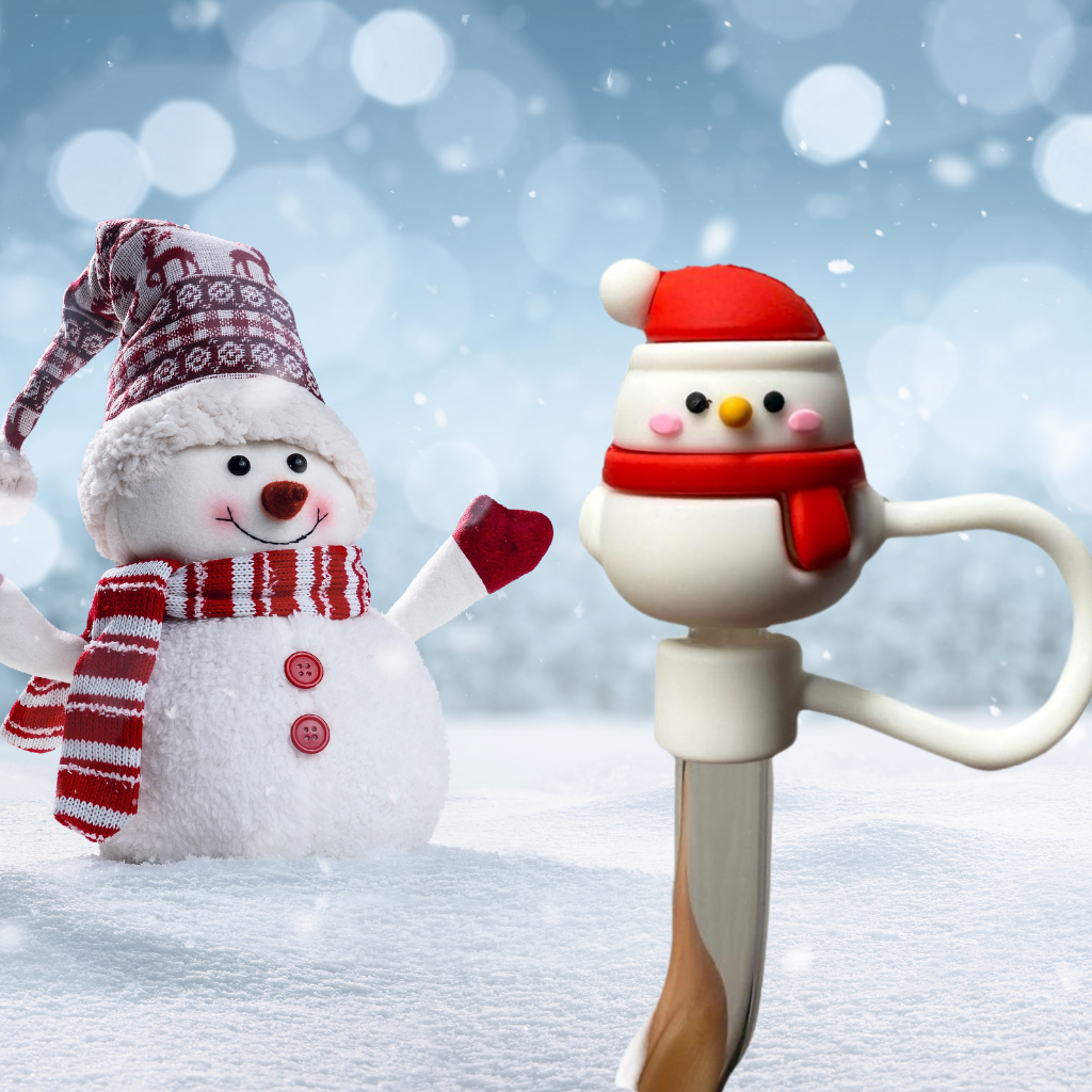 Strohhalm Topper - Little Snowman