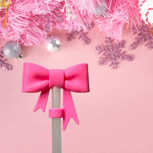 Strohhalm Topper - XXL BOW PINK