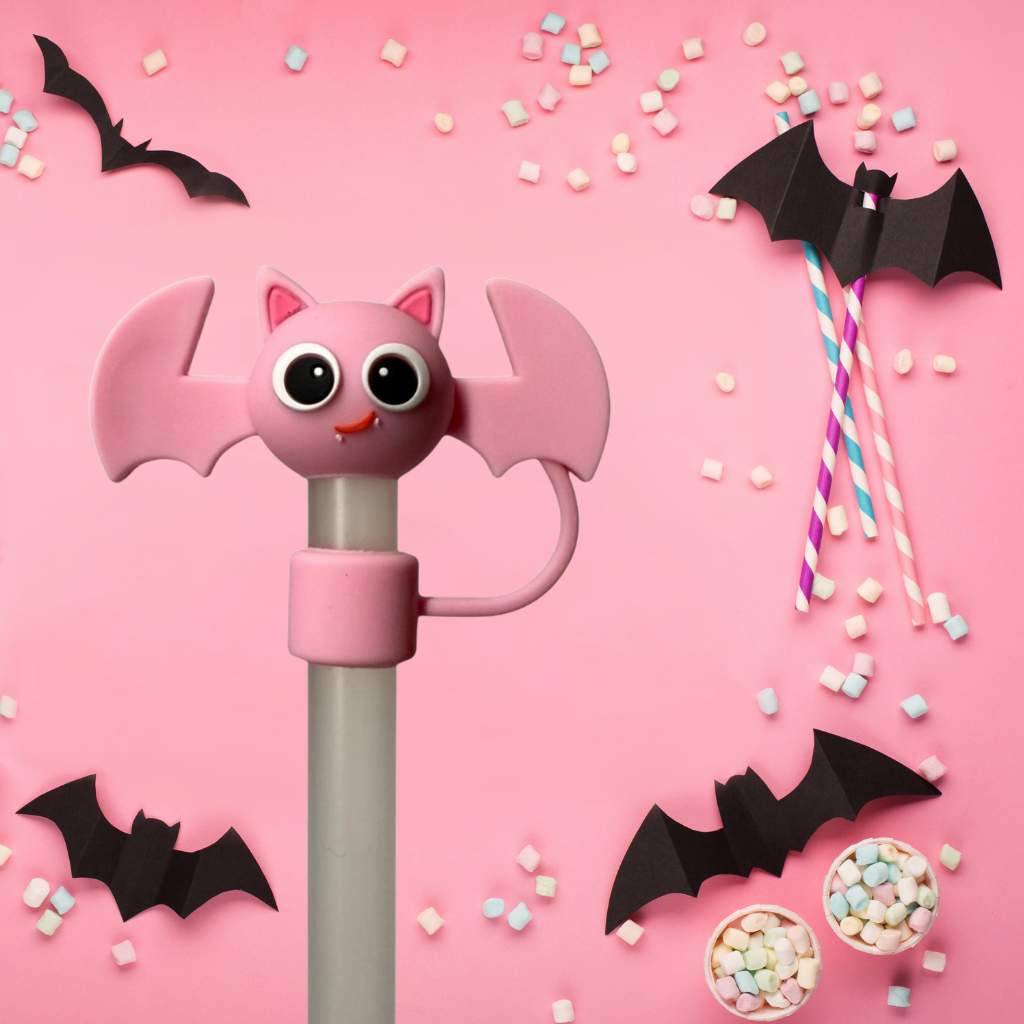 Strohhalm Topper - Bat Pink