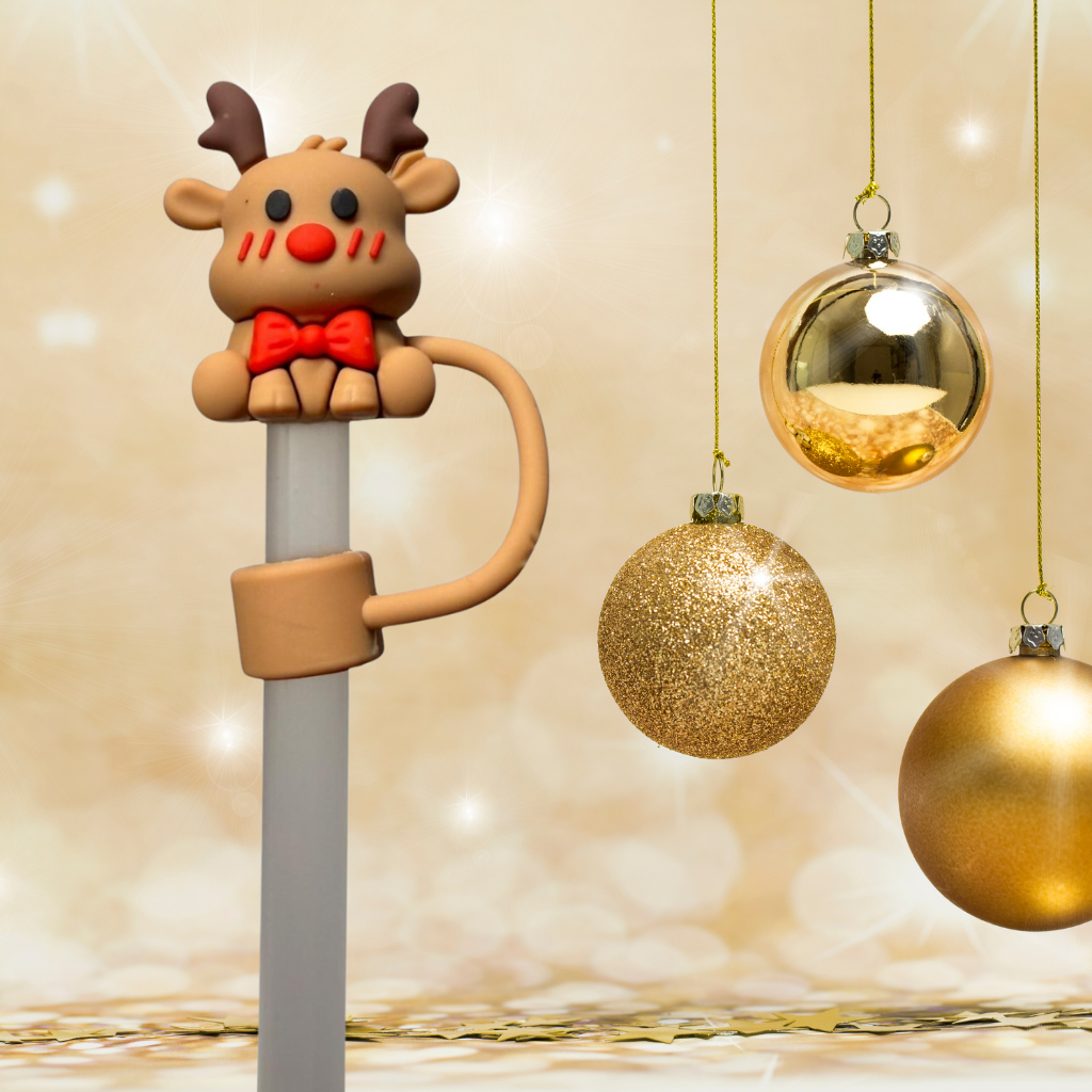 Strohhalm Topper - Reindeer
