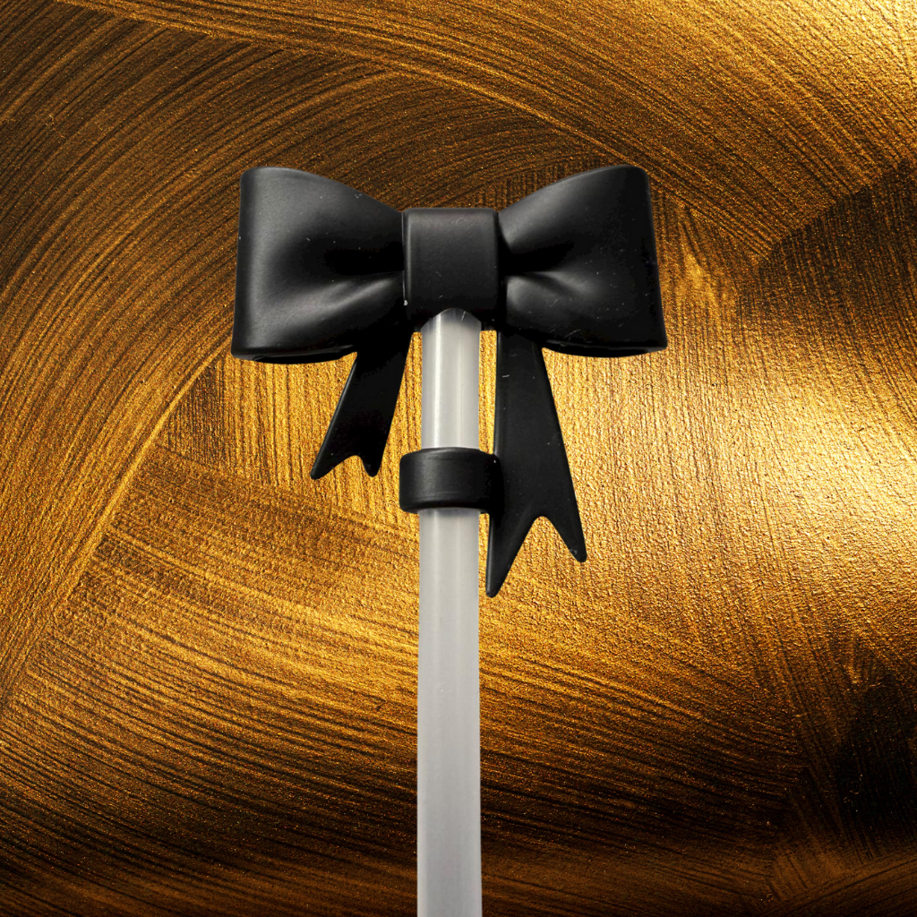 Strohhalm Topper - XXL BOW BLACK