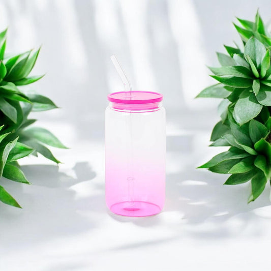 Trinkglas 500ml Ombre Pink