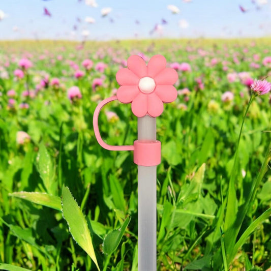 Strohhalm Topper - Blume Pink