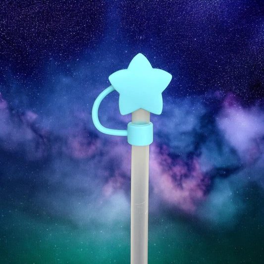 Strohhalm Topper - Stern Blau