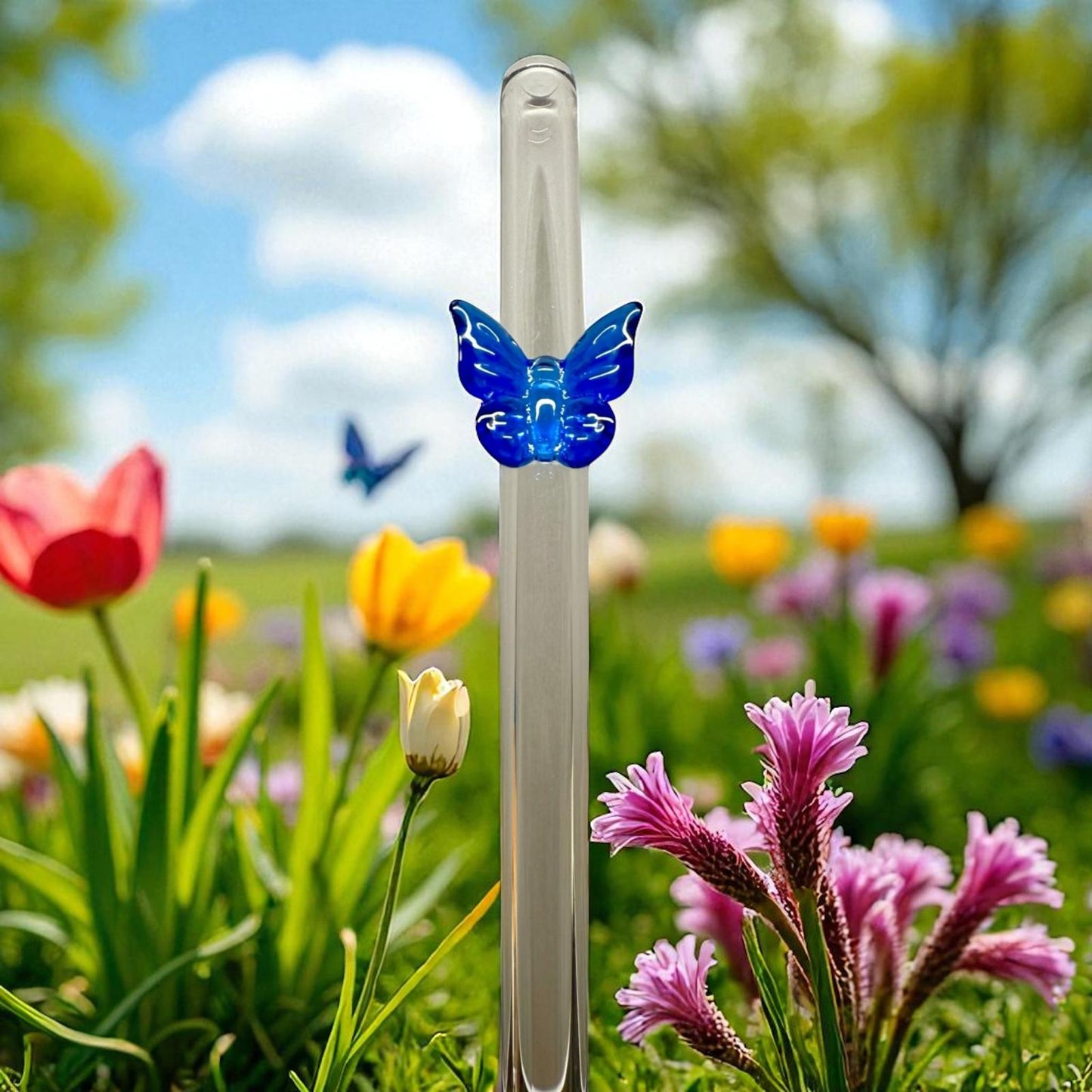 Strohhalm Butterfly Royal  Blue