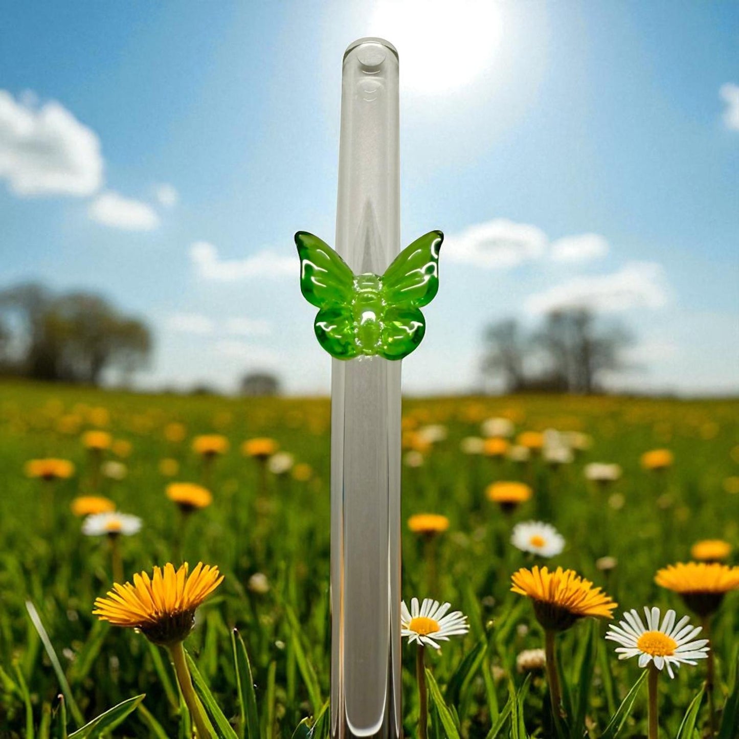 Strohhalm Butterfly Green