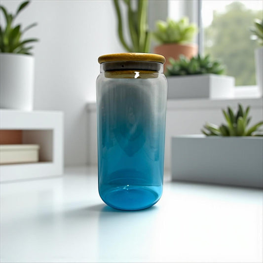 Trinkglas 500ml Ombre Hellblau