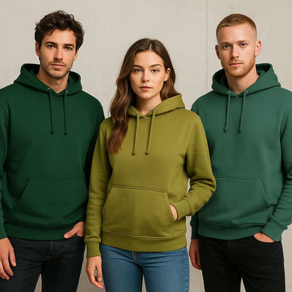 Unisex Hoodie Dunkle Grüntöne