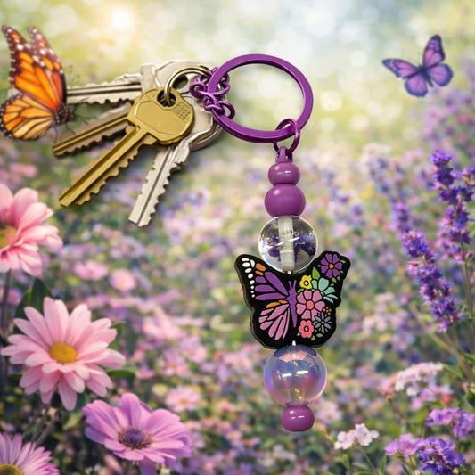 Purple Butterfly - Schlüsselanhänger