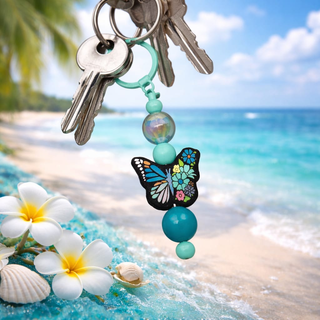 Turquoise Butterfly- Schlüsselanhänger