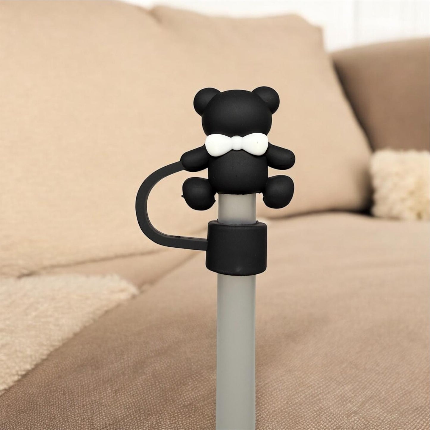 Strohhalm Topper - Black Bear