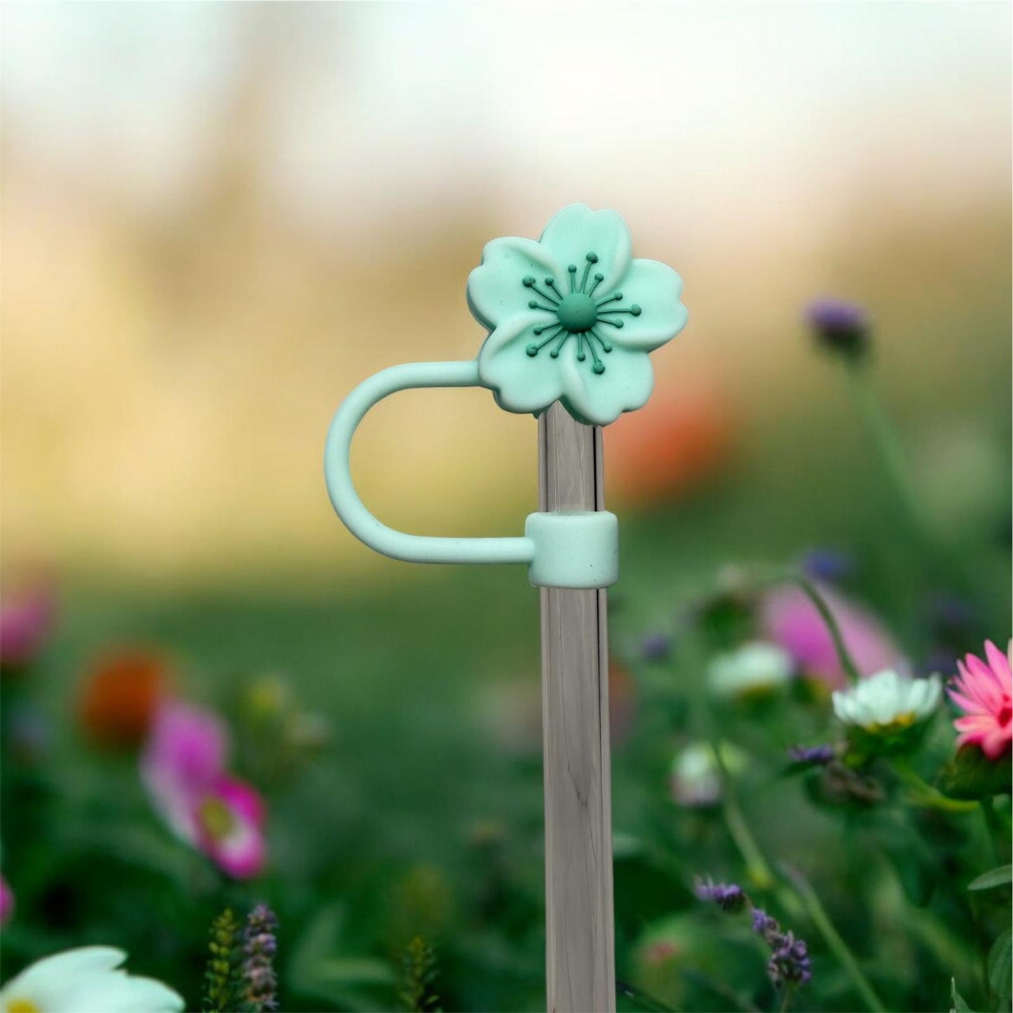 Strohhalm Topper - Blue Sakura