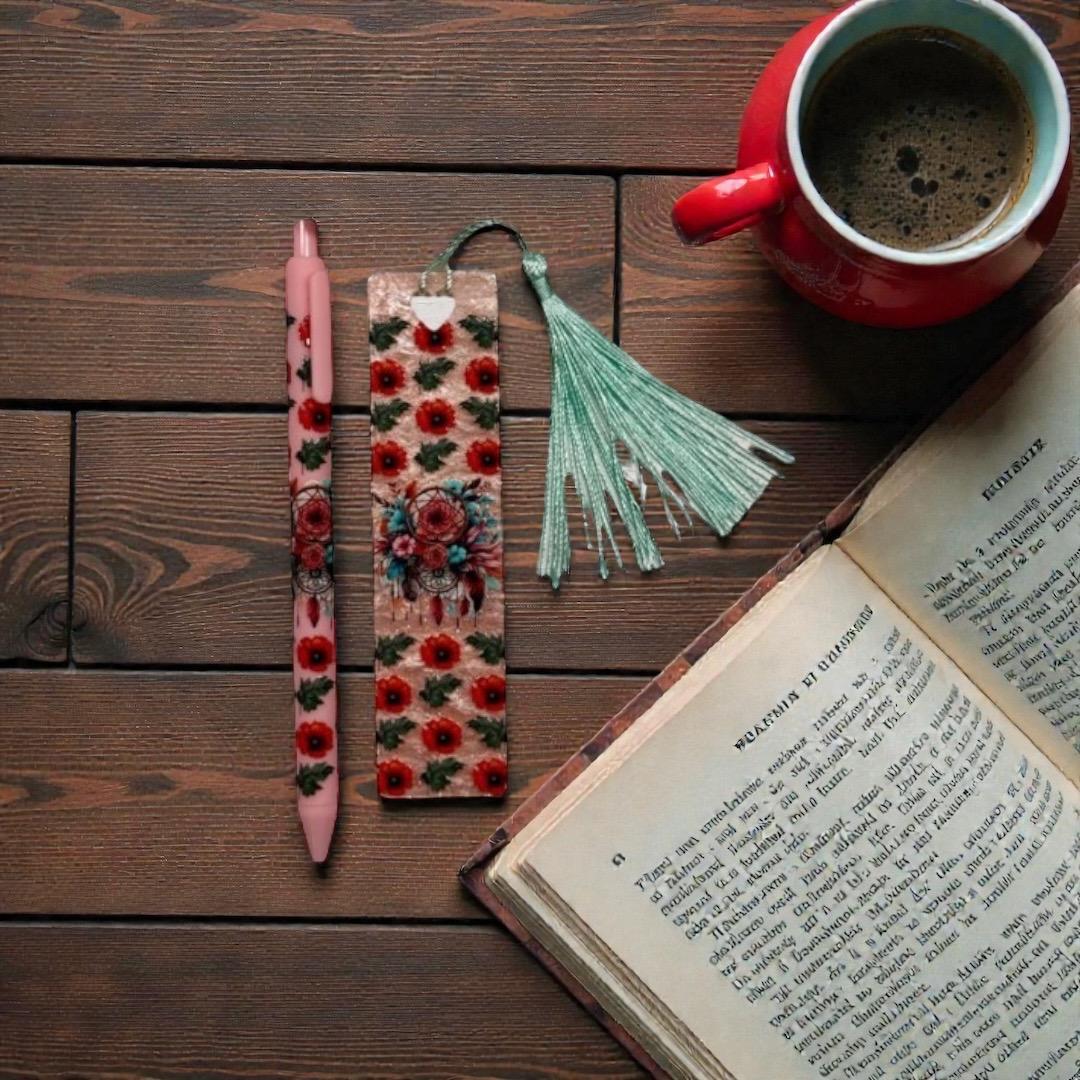 Lesezeichen Set Sparkle Poppy Flower