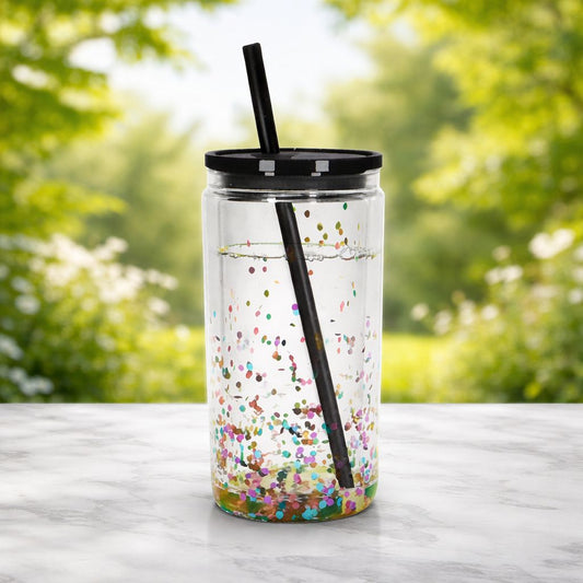 Glitzerbecher Schwarz