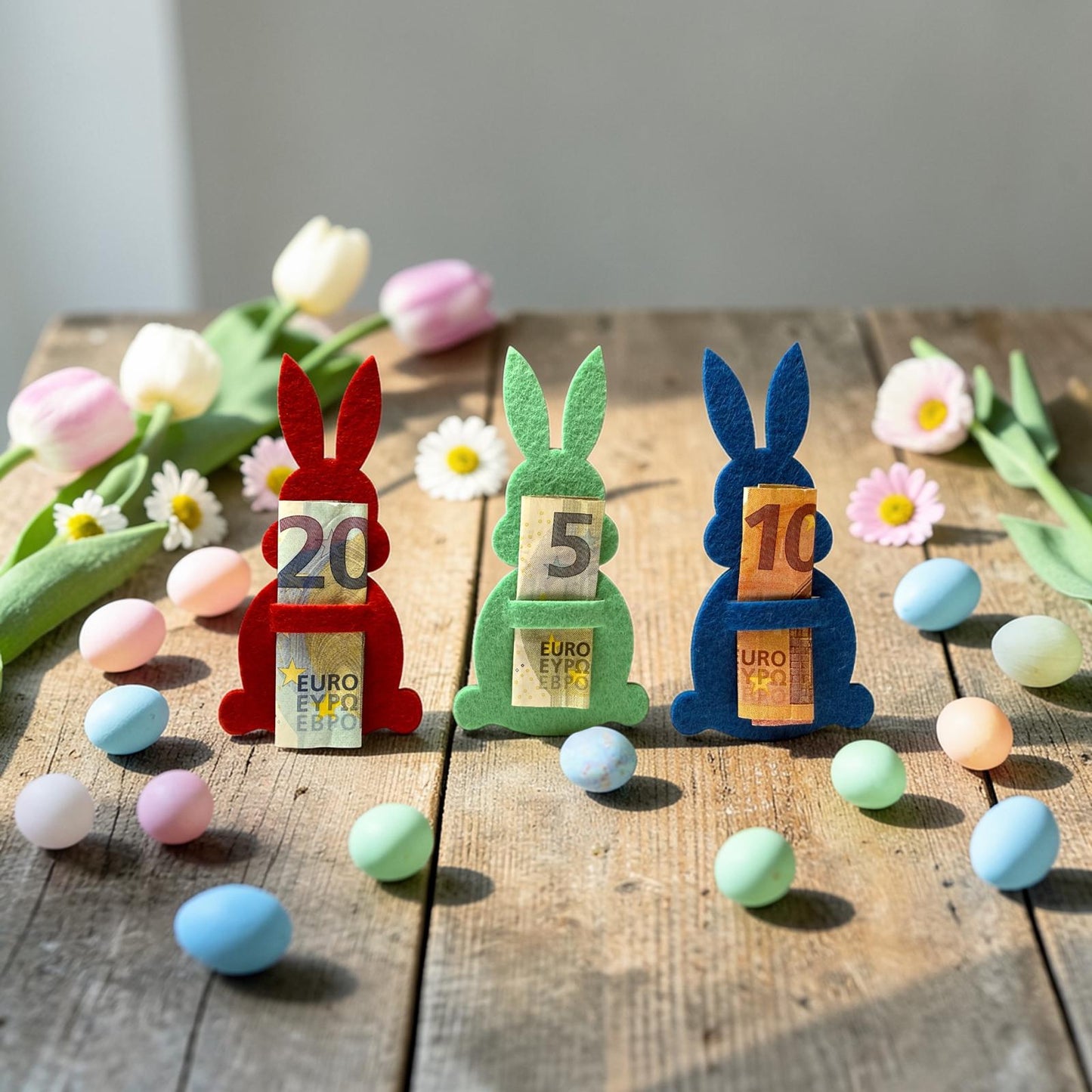 Filz Geld Hase