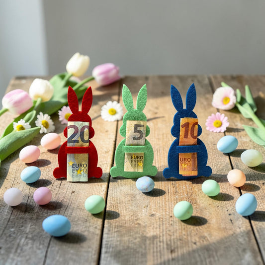 Filz Geld Hase