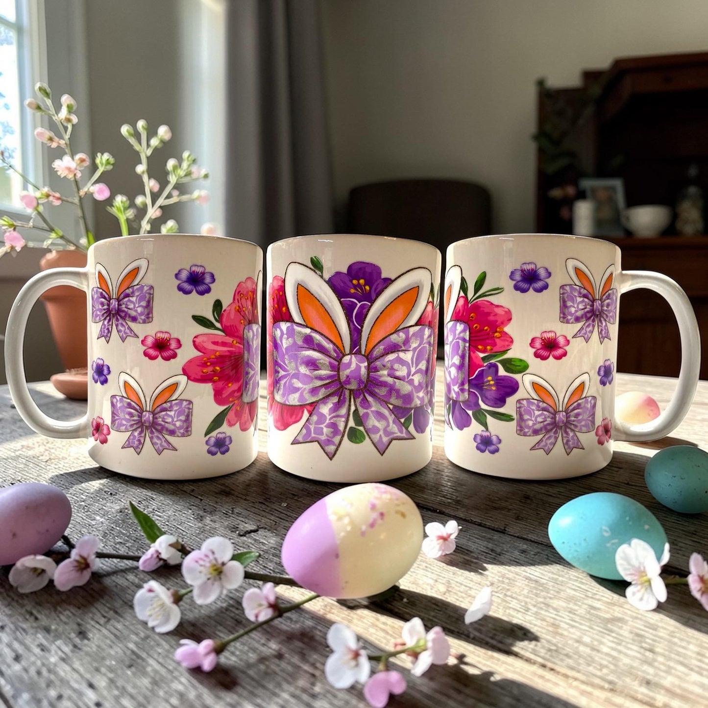 Hellgraue Ostertasse
