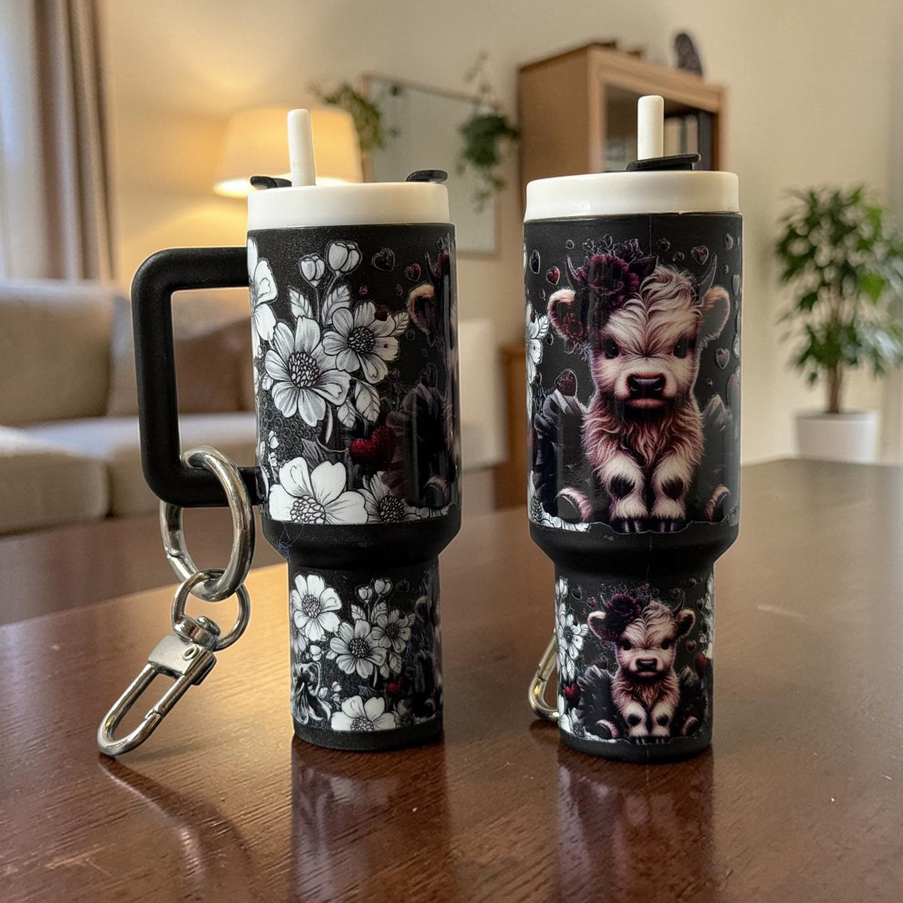 Mini Tumbler Schlüsselanhänger Cow