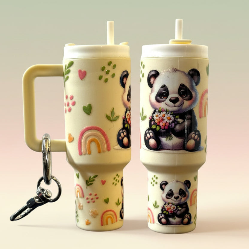 Mini Tumbler Schlüsselanhänger Panda