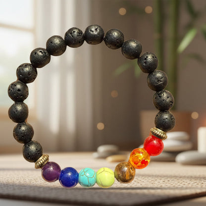 Sieben-Chakra-Diffuser-Armband