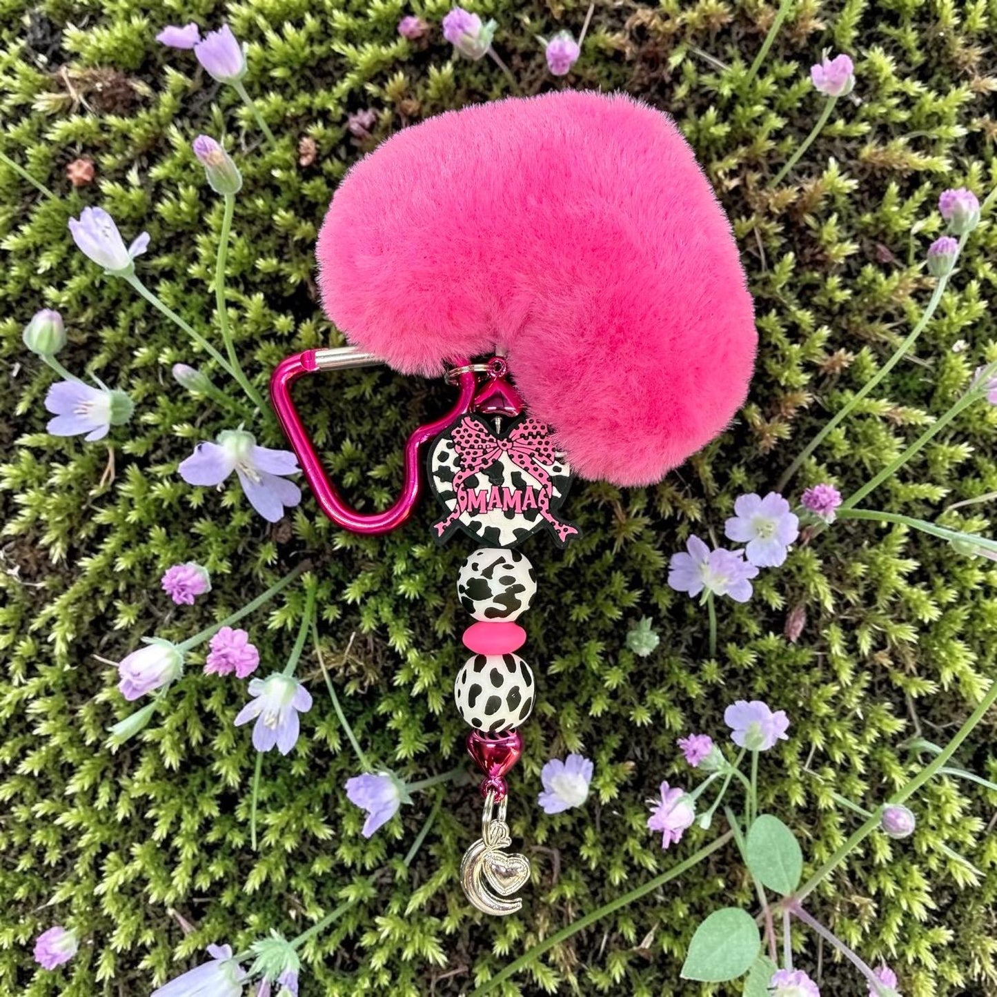 Schlüsselanhänger- Mama Herz Pink