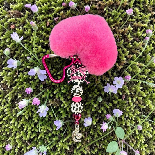 Schlüsselanhänger- Mama Herz Pink