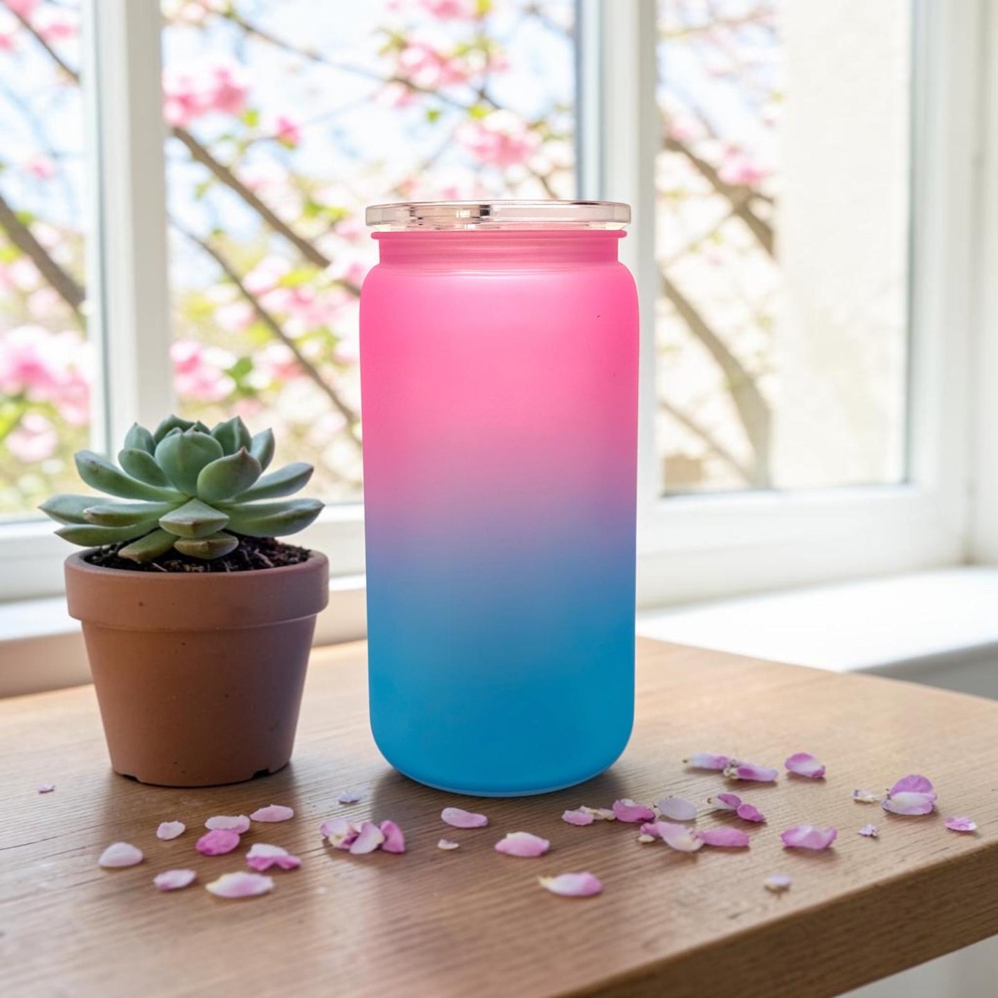 Ombre Trinkbecher Pink / blau