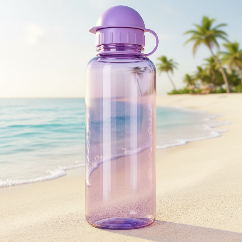 Kinder Trinkflasche mit Deckel  - Lila