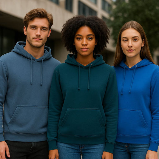 Unisex Hoodie Dunkelblau Töne