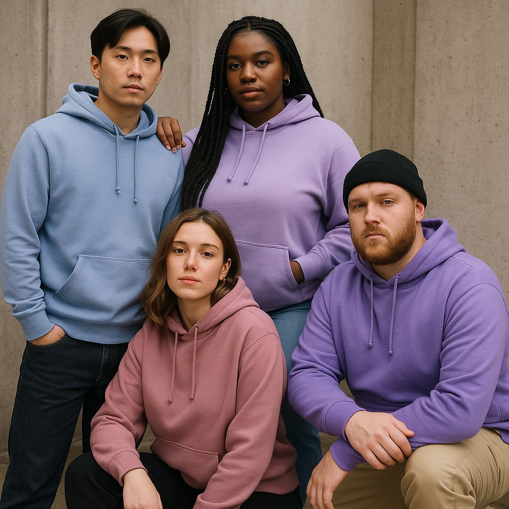 Unisex Hoodie Helle Lilatöne