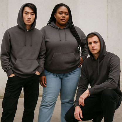 Unisex Hoodie Dunkle Grautöne