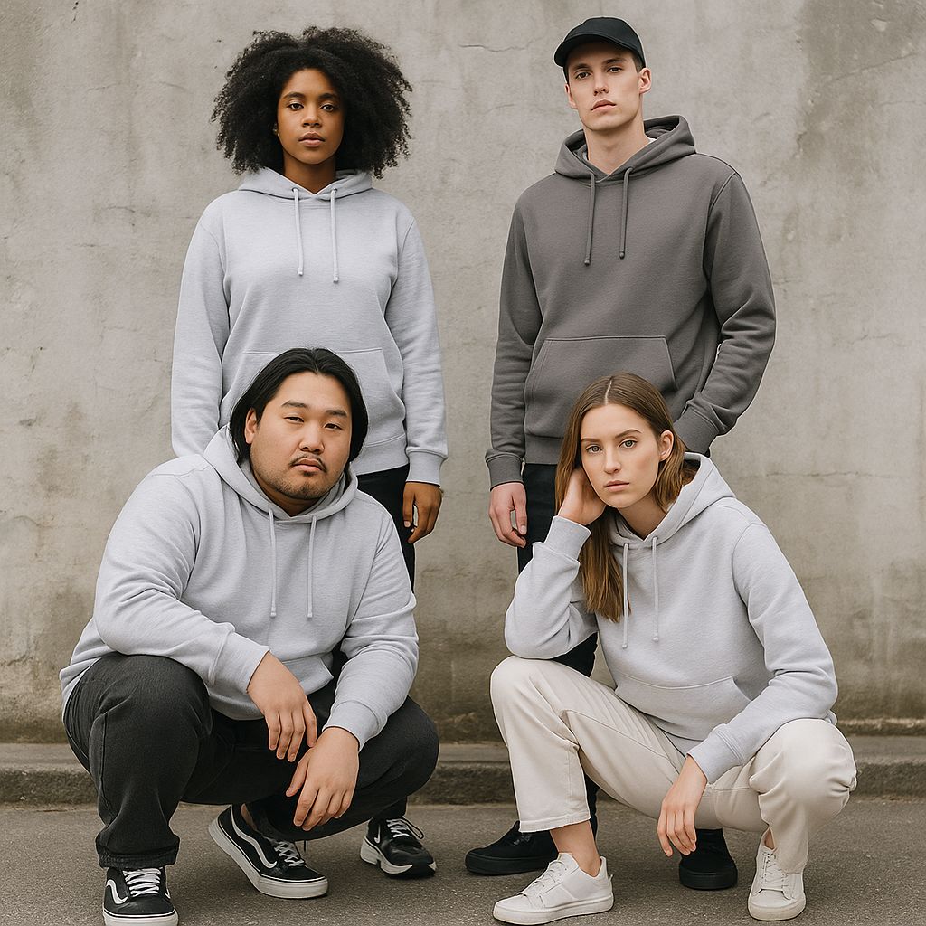 Unisex Hoodie Helle Grautöne