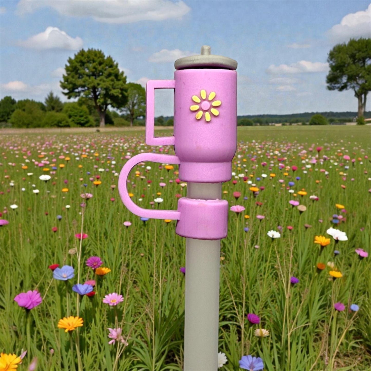 Strohhalm Topper - Tumbler Lila