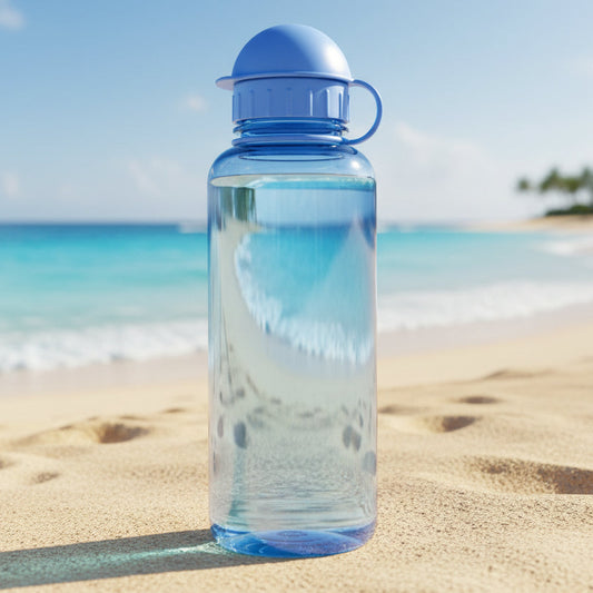 Kinder Trinkflasche mit Deckel  - Helllbau
