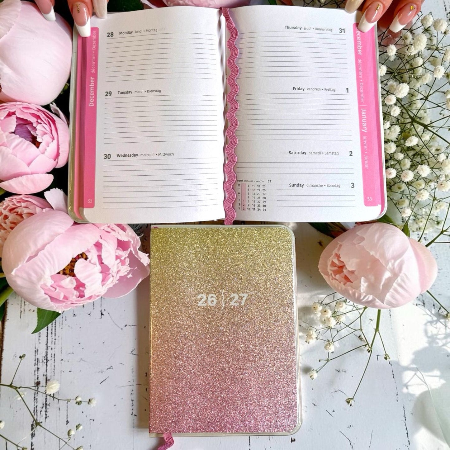 Glitzer Taschenkalender 26/27