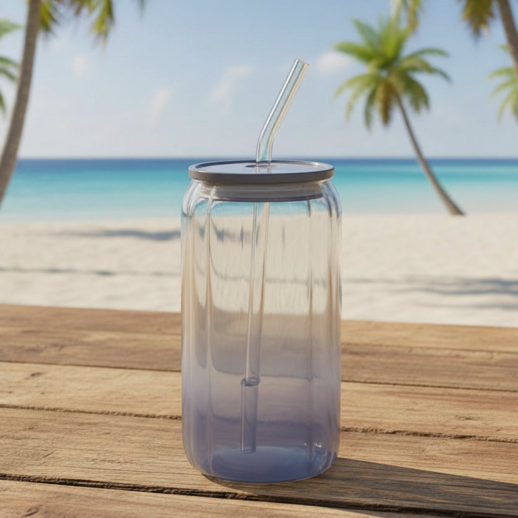 Summer Edtion  Glas - Rillenrelief Grau